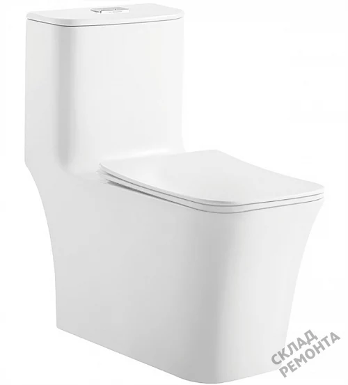 Фото Унитаз моноблок ODA Skiff-1109 безободковый купить в Мирном: цена, описание, фото. Интернет-магазин 1