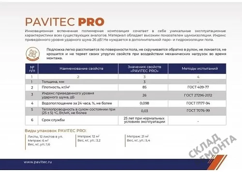Фото Подложка рулонная Pavitec Pro 3 мм под ламинат и паркет оранжевая – купить в Мирном: цена, описание, фото. Интернет-магазин 4