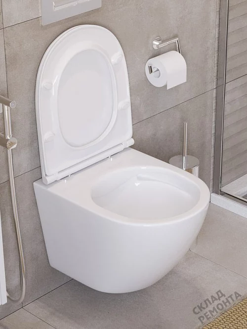 Фото Унитаз подвесной BelBagno Uno BB3105CHR/SC безободковый купить в Мирном: цена, описание, фото. Интернет-магазин 1