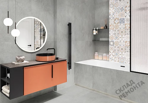 Фото Керамогранит матовый Alma Ceramica Никос GFU6060NKS07R серый 600*600*9 – купить в Мирном: цена, описание, фото. Интернет-магазин 3