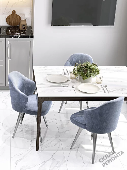 Фото Керамогранит лаппатированный Alma Ceramica Невада GFU6060NVD07L белый 600*600*9 – купить в Мирном: цена, описание, фото. Интернет-магазин 1