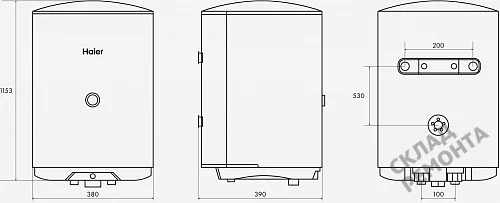 Фото Водонагреватель накопительный Haier ES100V-C1, 100 л – купить в Мирном: цена, описание, фото. Интернет-магазин 5