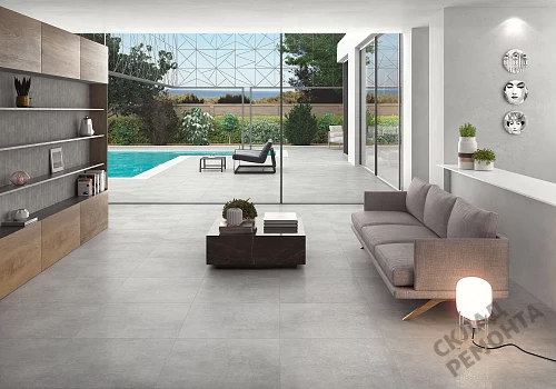 Фото Керамогранит матовый Steppe Ceramics Concrete Grey серый 600*600*9 – купить в Мирном: цена, описание, фото. Интернет-магазин 2