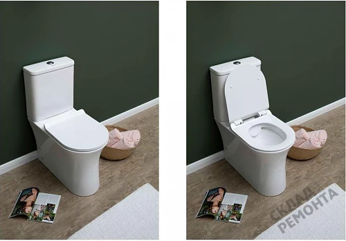 Фото Унитаз напольный Aquanet Roll-C 210764 безободковый купить в Мирном: цена, описание, фото. Интернет-магазин 2
