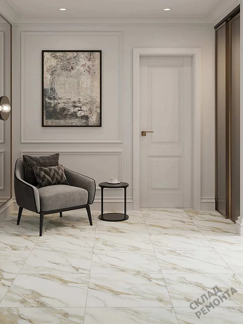 Фото Керамогранит матовый Lasselsberger Рерих 6246-0119 белый 450*450*8 – купить в Мирном: цена, описание, фото. Интернет-магазин 1