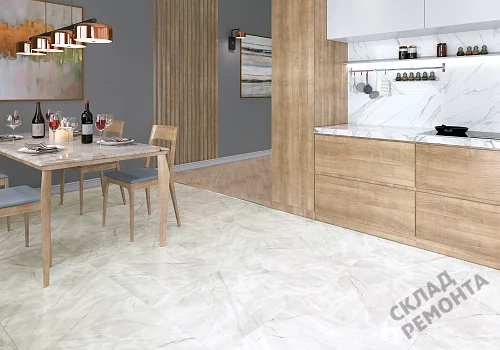Фото Керамогранит лаппатированный Alma Ceramica Ларедо GFU04LRD70L светло-серый 600*600*9 – купить в Мирном: цена, описание, фото. Интернет-магазин 2
