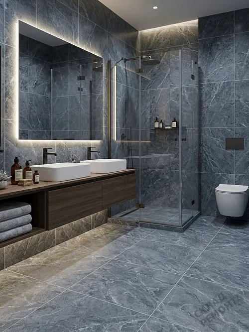 Фото Керамогранит матовый Diamond Ceramics 66N26 серый 600*600*9,5 – купить в Мирном: цена, описание, фото. Интернет-магазин 1