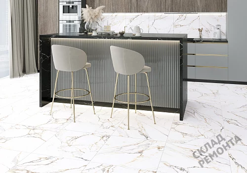 Фото Керамогранит матовый Alma Ceramica Тренди GFU04TRD04R белый 600*600*9 – купить в Мирном: цена, описание, фото. Интернет-магазин 2