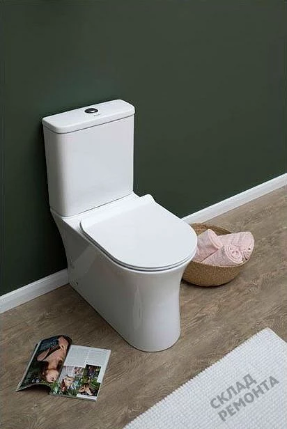 Фото Унитаз напольный Aquanet Roll-C 210764 безободковый купить в Мирном: цена, описание, фото. Интернет-магазин 3
