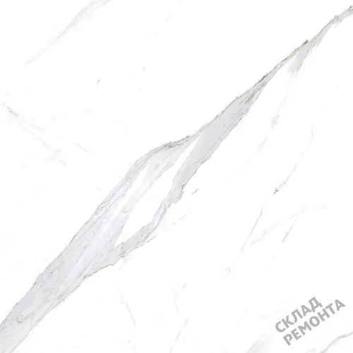 Фото Керамогранит матовый Steppe Ceramics Statuario White белый 600*600*9,5 – купить в Мирном: цена, описание, фото. Интернет-магазин 3