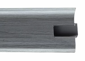 Плинтус ПВХ Royce 855 серебристый жемчуг