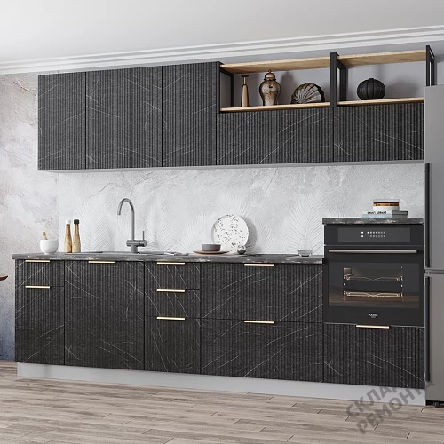 Фото Кухня ДСВ Монца гранит оникс – купить в Мирном: цена, описание, фото. Интернет-магазин 1