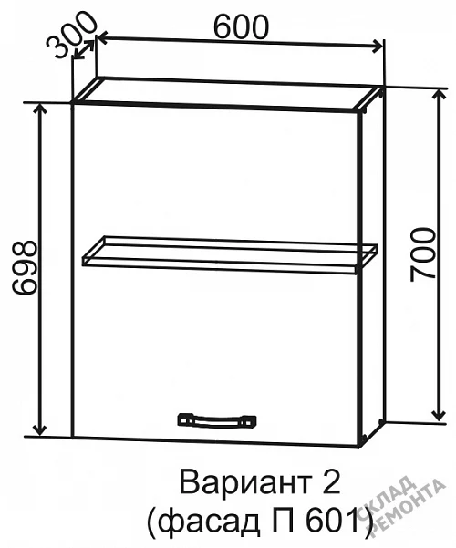 Фото Шкаф верхний ДСВ П 601 – купить в Мирном: цена, описание, фото. Интернет-магазин 3