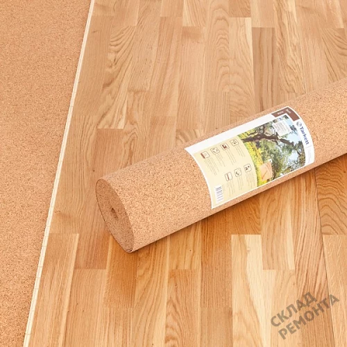 Фото Подложка рулонная Amorim пробковая, GO4CORK NATURE 2-5 мм под ламинат и паркет бежевая – купить в Мирном: цена, описание, фото. Интернет-магазин 6