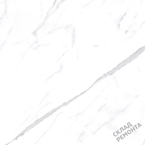 Фото Керамогранит матовый Steppe Ceramics Statuario White белый 600*600*9,5 – купить в Мирном: цена, описание, фото. Интернет-магазин 2