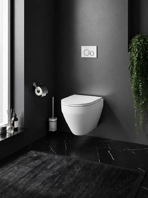 Фото Унитаз подвесной Am.Pm Spirit V2.0 C701700WH безободковый купить в Мирном: цена, описание, фото. Интернет-магазин 1
