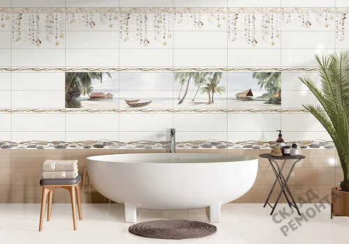 Фото Вставка Alma Ceramica Айленд DWA11ALD004 разноцветный 200*600 – купить в Мирном: цена, описание, фото. Интернет-магазин 2