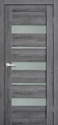 Дверь FlyDoors Лайт Дорс L20 дуб стоунвуд, микрофлекс, матовое стекло