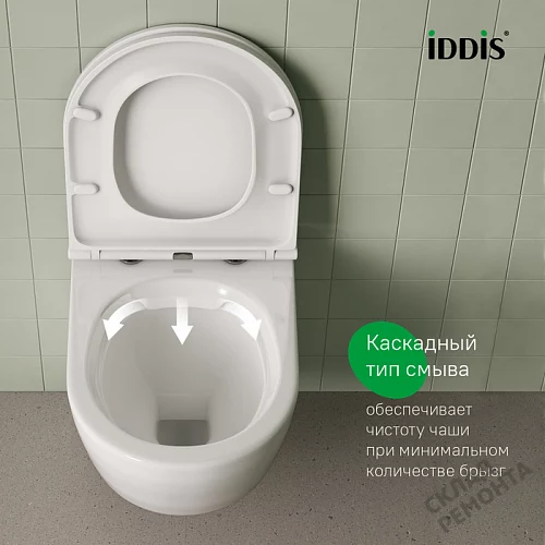 Фото Унитаз подвесной Iddis Бланко BLARNSEi25 безободковый купить в Мирном: цена, описание, фото. Интернет-магазин 4